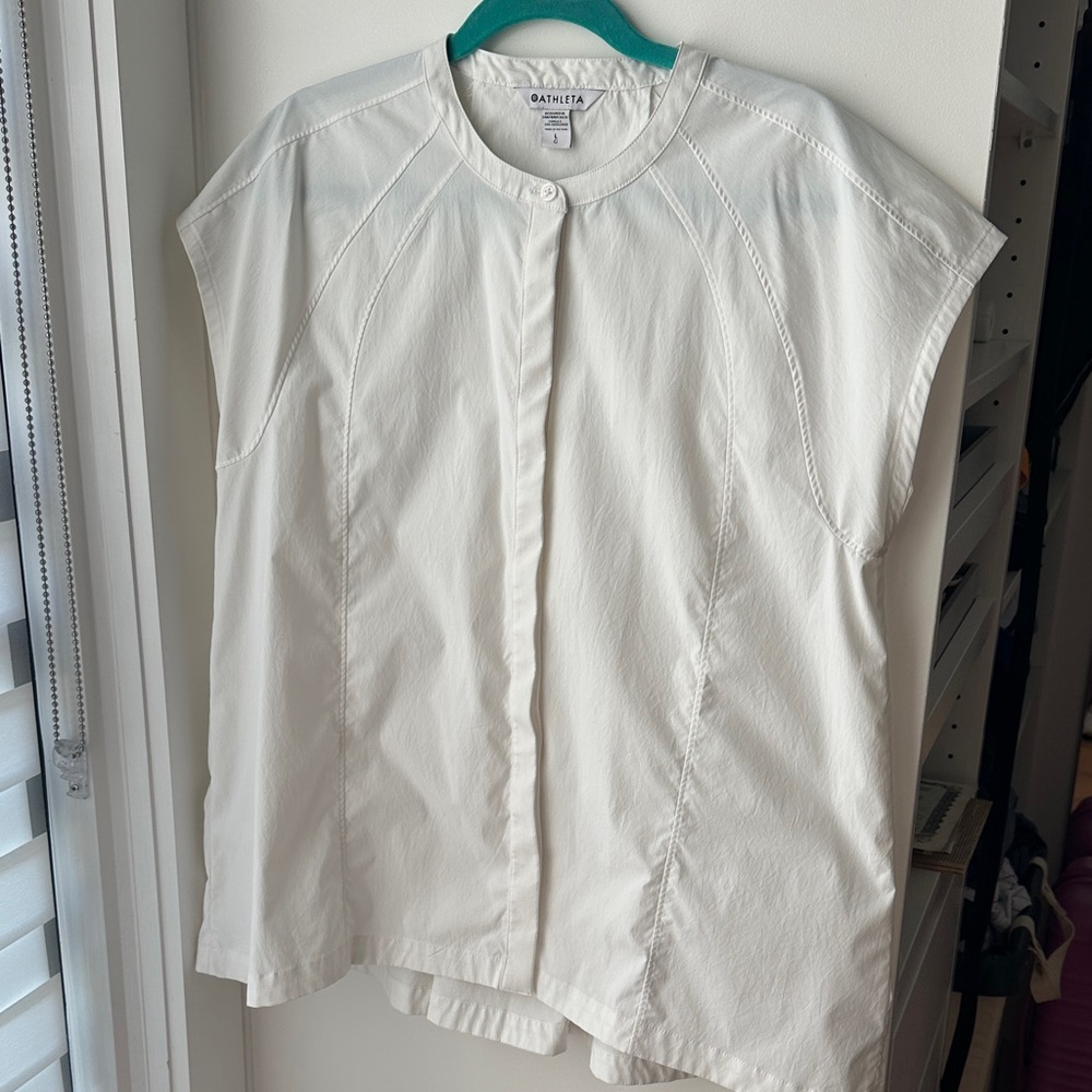 Athleta poplin swing top